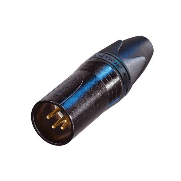 Main product image for Neutrik NC4MXX-B 4 Pin XLR Male Cable Connector Black/Gold092-409